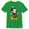 Boy's Mickey & Friends Santa Christmas Wreath T-Shirt