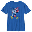 Boy's Mickey & Friends Retro American Flag March T-Shirt