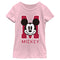 Girl's Mickey & Friends Varsity Large Face T-Shirt