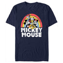 Men's Mickey & Friends Distressed Rainbow Friends T-Shirt