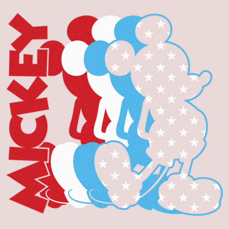 Junior's Mickey & Friends Patriotic Silhouettes T-Shirt