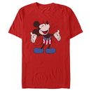 Men's Mickey & Friends Retro American Flag Shorts T-Shirt