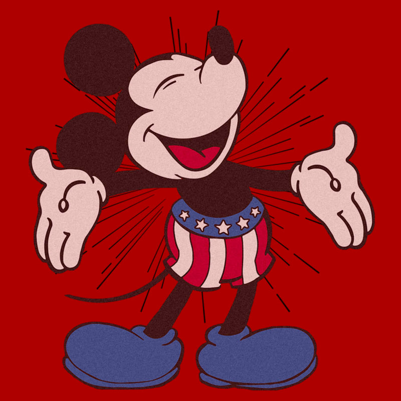 Men's Mickey & Friends Retro American Flag Shorts T-Shirt