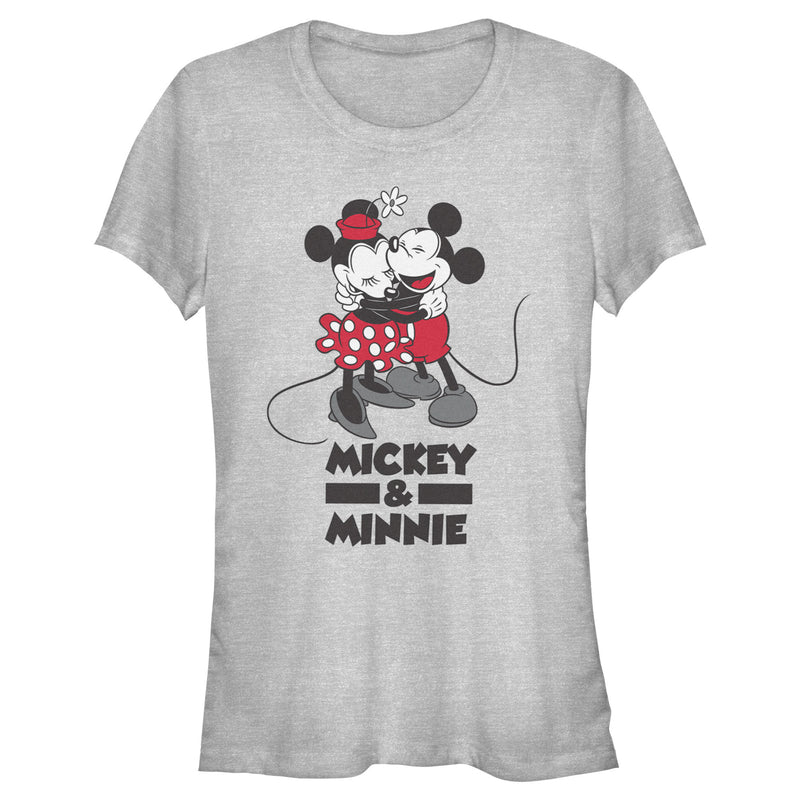 Junior's Mickey & Friends Couple Hug T-Shirt