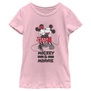 Girl's Mickey & Friends Couple Hug T-Shirt