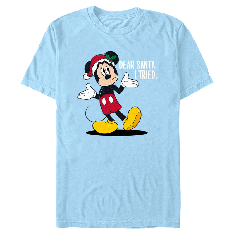 Men's Mickey & Friends Dear Santa I Tried T-Shirt