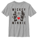 Boy's Mickey & Friends Couple Sketch Kiss T-Shirt