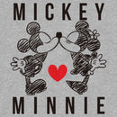 Boy's Mickey & Friends Couple Sketch Kiss T-Shirt