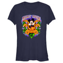 Junior's Mickey & Friends Colorful Sunflower Field T-Shirt