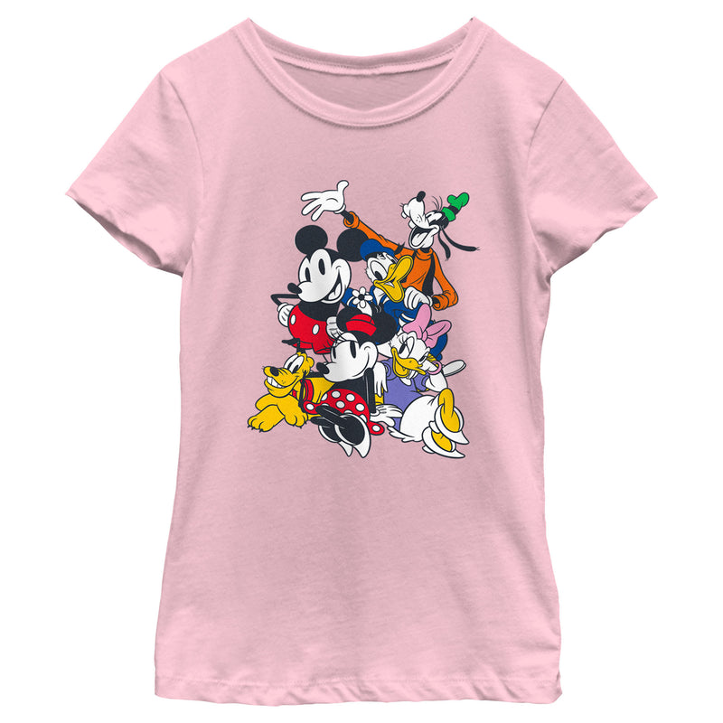 Girl's Mickey & Friends Retro Crew T-Shirt