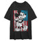 Junior's Mickey & Friends Distressed American Flag T-Shirt