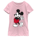 Girl's Mickey & Friends Classic Mouse Flowers T-Shirt