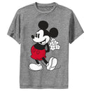 Boy's Mickey & Friends Classic Mouse Flowers Performance Tee