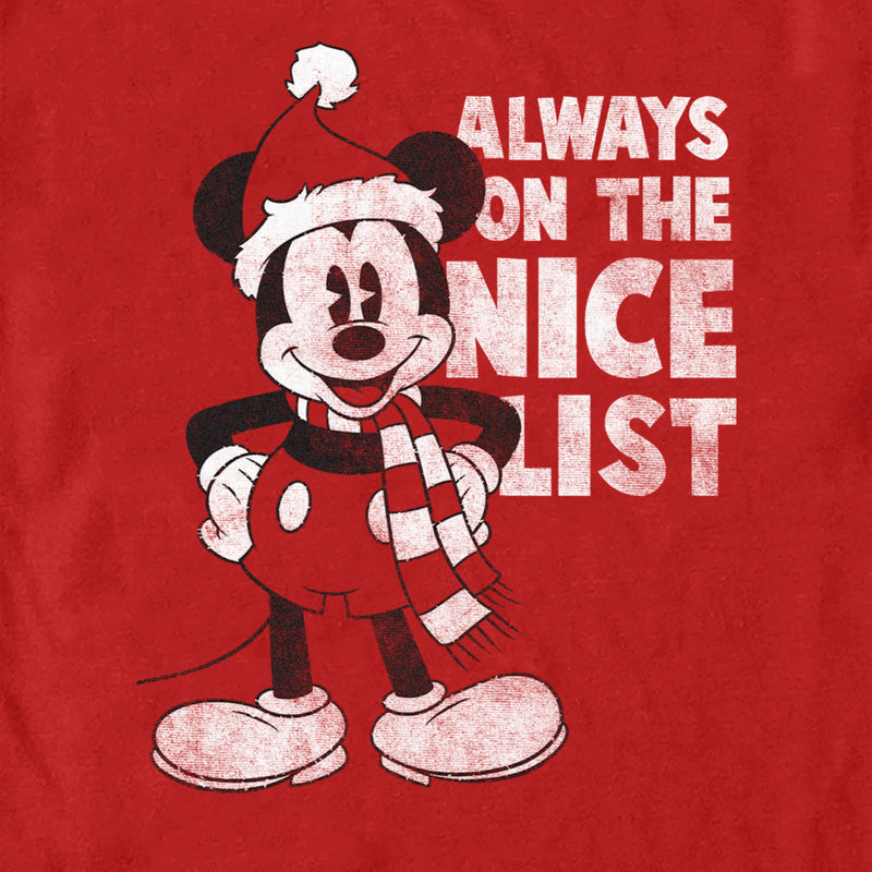 Men's Mickey & Friends Christmas Always on the Nice List Mickey T-Shirt