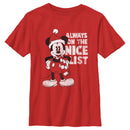 Boy's Mickey & Friends Christmas Always on the Nice List Mickey T-Shirt