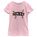 Girl's Mickey & Friends Character Name T-Shirt