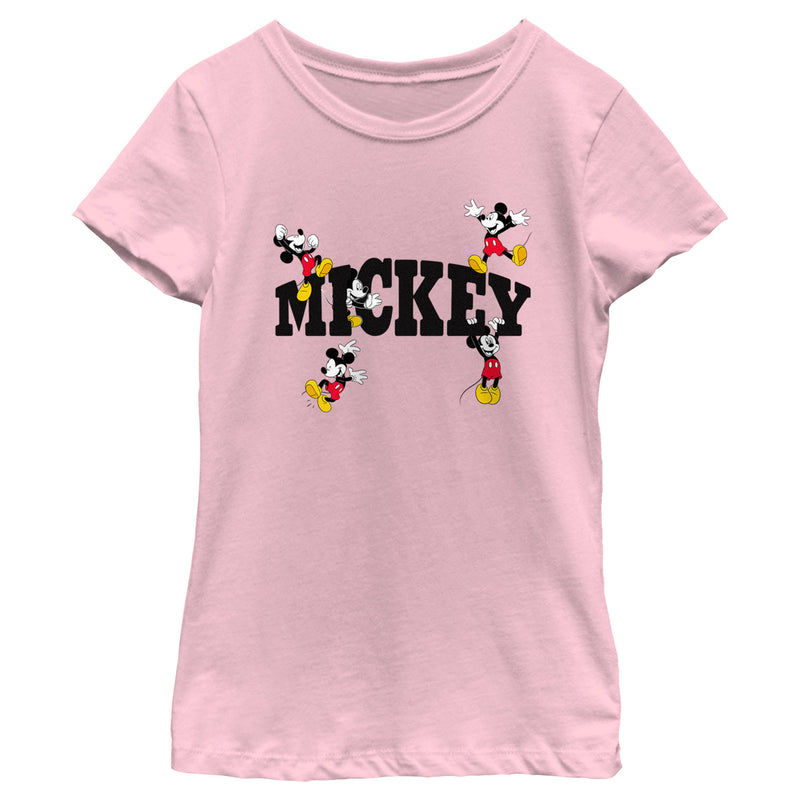 Girl's Mickey & Friends Character Name T-Shirt