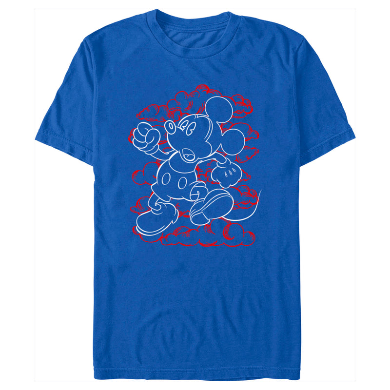 Men's Mickey & Friends Outlined Character T-Shirt