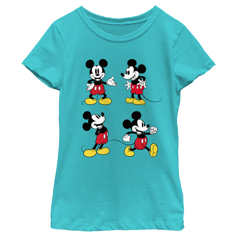Girl's Mickey & Friends Four Retro Mice T-Shirt