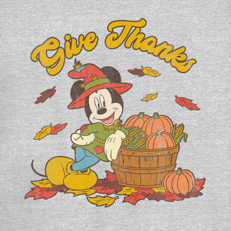 Junior's Mickey & Friends Give Thanks Scarecrow Mickey T-Shirt