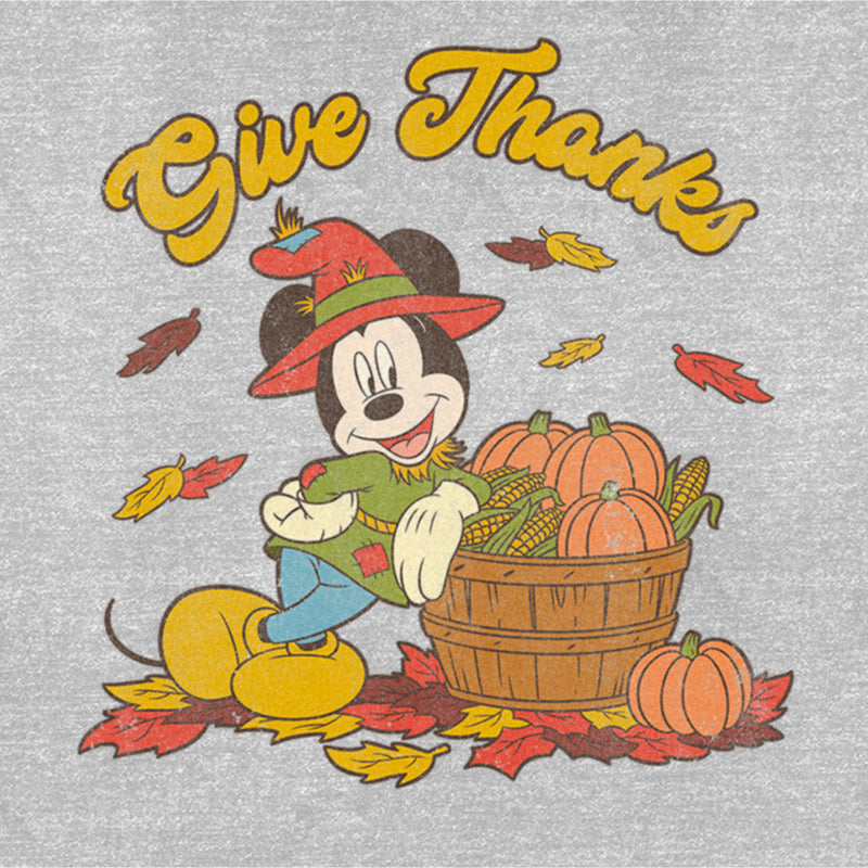 Women's Mickey & Friends Give Thanks Scarecrow Mickey T-Shirt