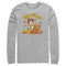 Men's Mickey & Friends Give Thanks Scarecrow Mickey Long Sleeve Shirt