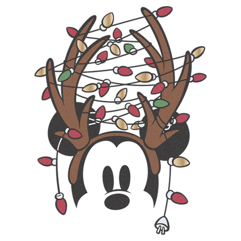 Women's Mickey & Friends Antlers with Christmas Lights T-Shirt