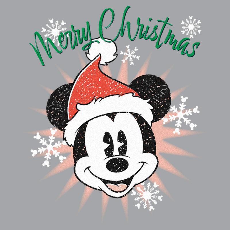 Men's Mickey & Friends Merry Christmas Distressed Mickey Sweatshirt