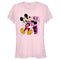 Junior's Mickey & Friends Minnie Kiss Couple T-Shirt