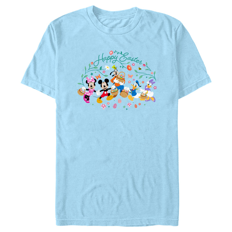 Men's Mickey & Friends Happy Easter Group Egg Hunt T-Shirt