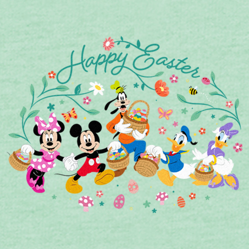 Girl's Mickey & Friends Happy Easter Group Egg Hunt T-Shirt