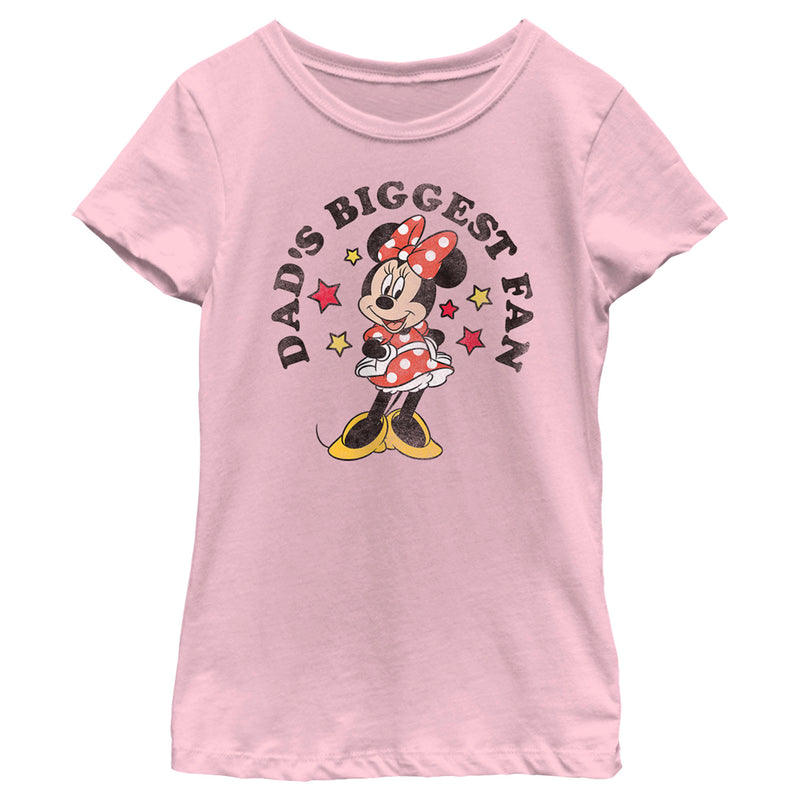 Girl's Minnie Mouse Dad's Biggest Fan T-Shirt