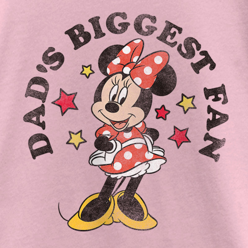 Girl's Minnie Mouse Dad's Biggest Fan T-Shirt