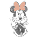 Men's Minnie Mouse Cute Signature Sketch T-Shirt