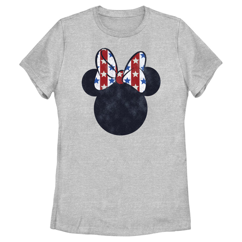 Women's Minnie Mouse Americana Bow Logo T-Shirt