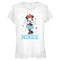 Junior's Minnie Mouse Retro Starry Distressed Portrait T-Shirt