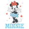 Junior's Minnie Mouse Retro Starry Distressed Portrait T-Shirt