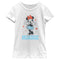 Girl's Minnie Mouse Retro Starry Distressed Portrait T-Shirt