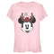 Junior's Minnie Mouse Christmas Reindeer Antlers T-Shirt