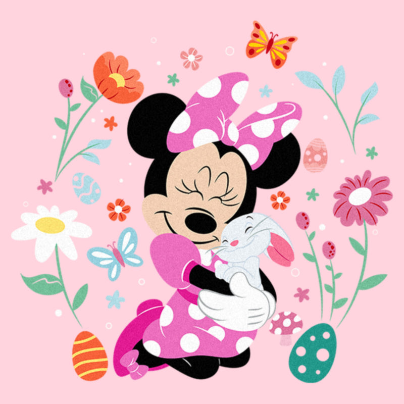 Junior's Minnie Mouse Easter Bunny Hug T-Shirt