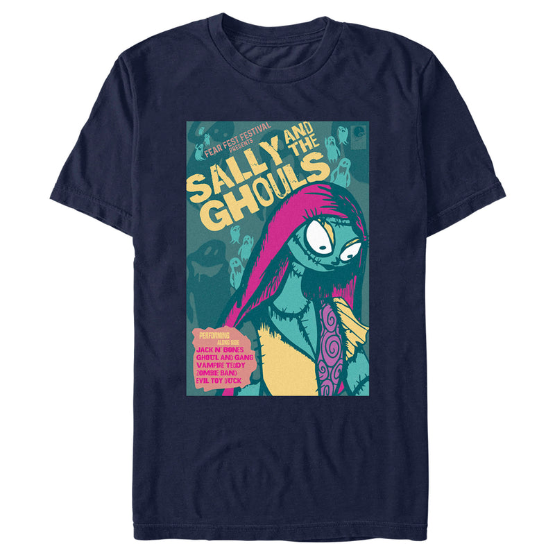 Men's The Nightmare Before Christmas Sally and the Ghouls Festival Poster T-Shirt