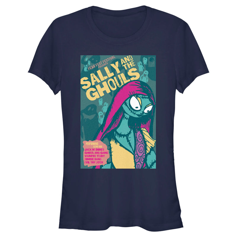 Junior's The Nightmare Before Christmas Sally and the Ghouls Festival Poster T-Shirt