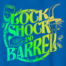 Boy's The Nightmare Before Christmas Lock, Shock, and Barrel Neon Circle T-Shirt