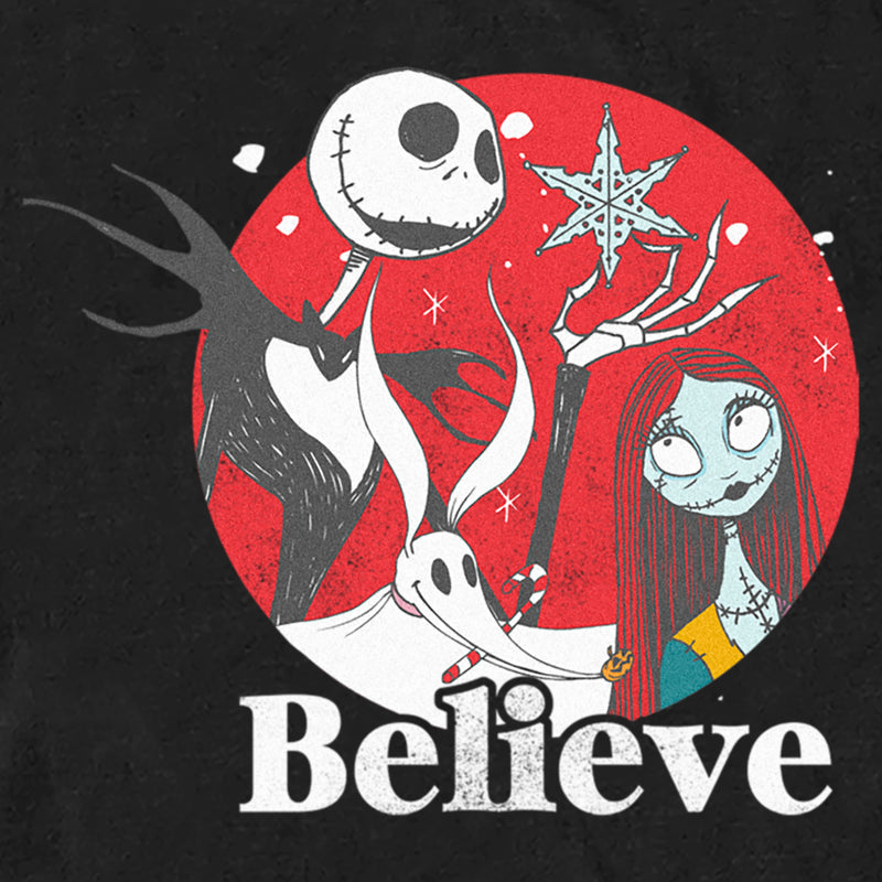 Men's The Nightmare Before Christmas Christmas Believe Jack and Sally T-Shirt