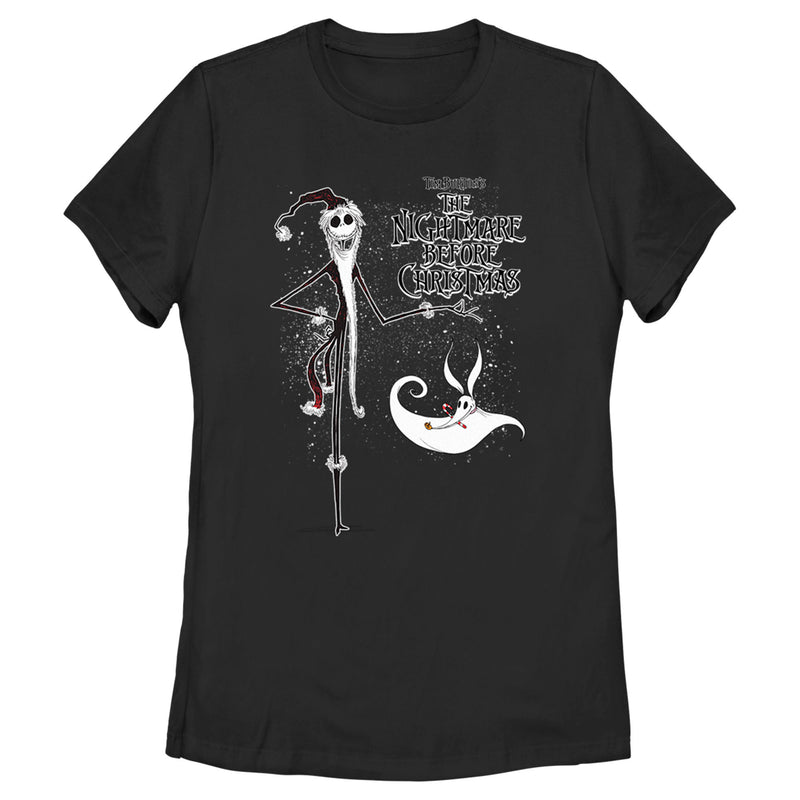 Women's The Nightmare Before Christmas Jack Skellington Sandy Claws Logo T-Shirt