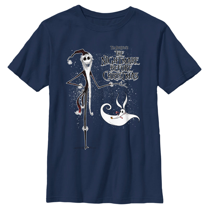 Boy's The Nightmare Before Christmas Jack Skellington Sandy Claws Logo T-Shirt