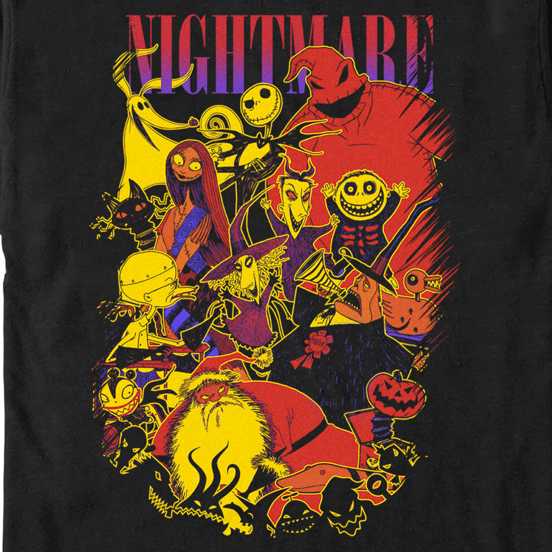 Men's The Nightmare Before Christmas Character Collage Poster T-Shirt