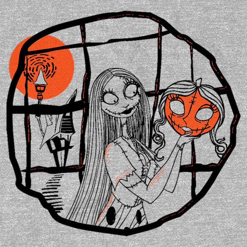 Men's The Nightmare Before Christmas Halloween Sally Pumpkin Sketch T-Shirt