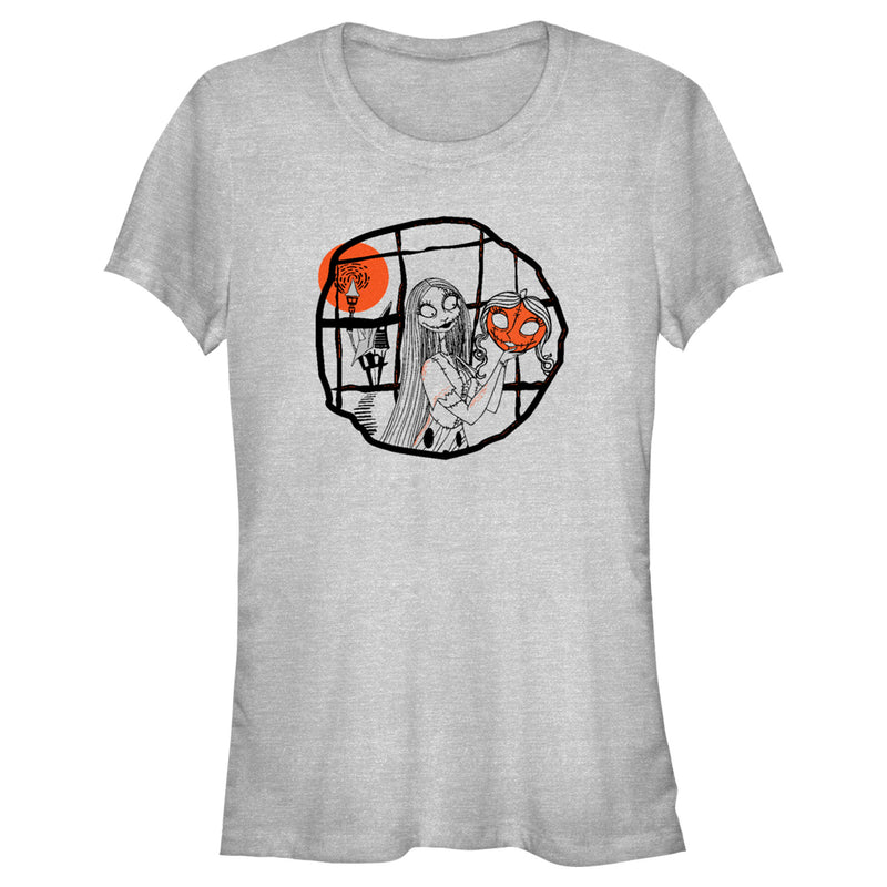 Junior's The Nightmare Before Christmas Halloween Sally Pumpkin Sketch T-Shirt