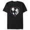 Men's The Nightmare Before Christmas Jack and Sally Pink Heart Stitch T-Shirt